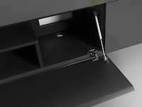 Zwevend design tv-meubel, raat, musa | 280, antraciet (zacht zwart) - afbeelding 4 van  5
