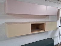 Zwevend tv meubel, beige