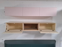 Zwevend tv meubel, beige - afbeelding 2 van  4
