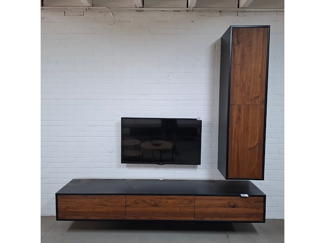 Zwevend tv meubel met wandkast - afbeelding 1 van  7