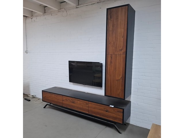 Zwevend tv meubel met wandkast - afbeelding 2 van  7