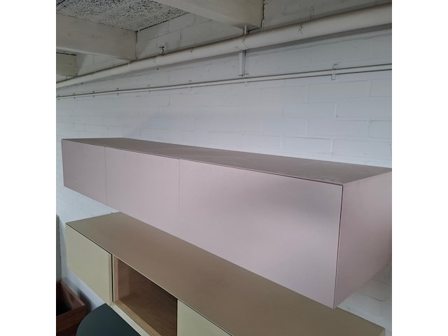 Zwevend tv meubel, roze - afbeelding 3 van  5