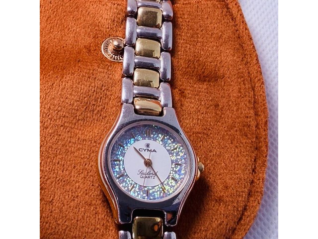 Zwitserse cyma sealord juweliershorloge met holografische glitter wijzerplaat - afbeelding 1 van  8