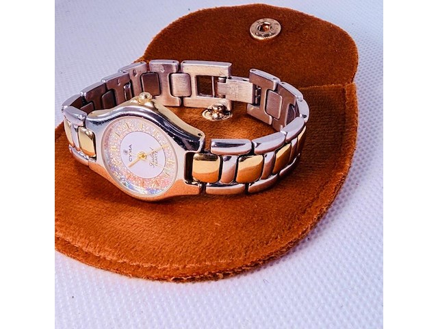 Zwitserse cyma sealord juweliershorloge met holografische glitter wijzerplaat - afbeelding 4 van  8