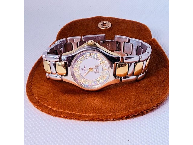 Zwitserse cyma sealord juweliershorloge met holografische glitter wijzerplaat - afbeelding 5 van  8