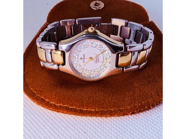 Zwitserse cyma sealord juweliershorloge met holografische glitter wijzerplaat - afbeelding 6 van  8