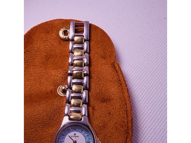 Zwitserse cyma sealord juweliershorloge met holografische glitter wijzerplaat - afbeelding 7 van  8