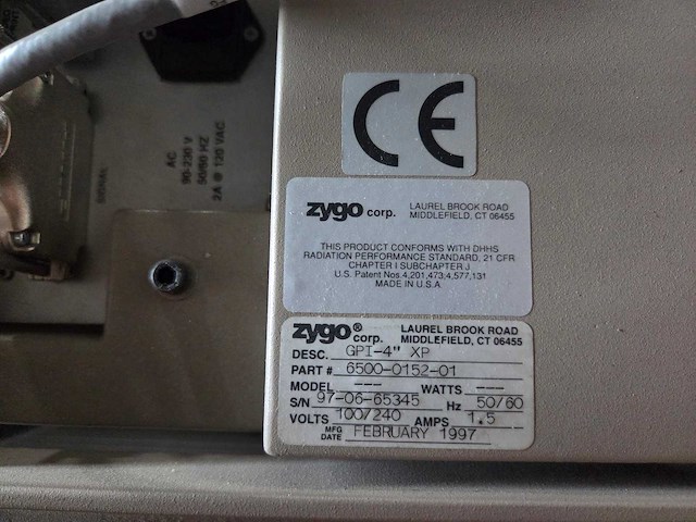 Zygo - 1997 - gpi-4 xp - helium-neon laserinstrument - afbeelding 14 van  22