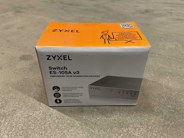 Zyxel es-105a 5-poorts switch (3x) - afbeelding 2 van  2
