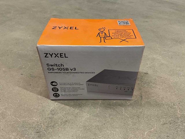 Zyxel gs-105b 5-poorts gigabit switch - afbeelding 2 van  2