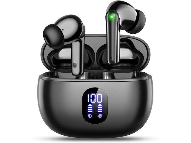 Zzu draadloze oordopjes bluetooth zwart - afbeelding 1 van  3